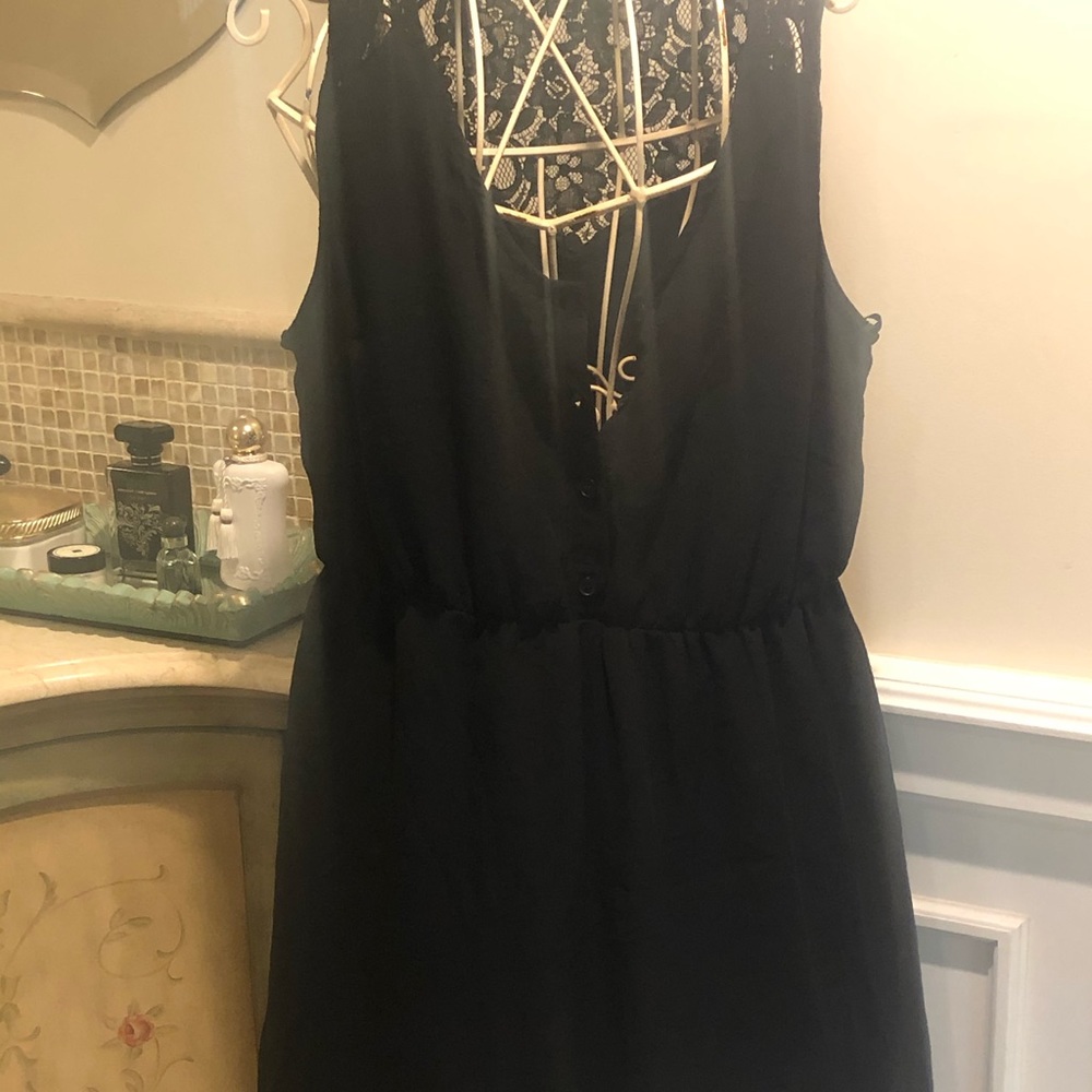 Forever 21 black slip dress